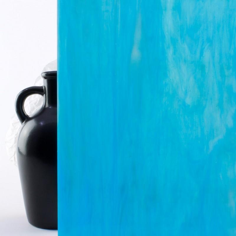 Vidrio opalescente celeste agua